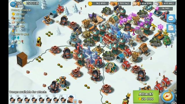 Attacks with 50% GBE Tribe and 3 Offensive Statues | Boom Beach VP Push #16 1590 VP смотреть онлайн