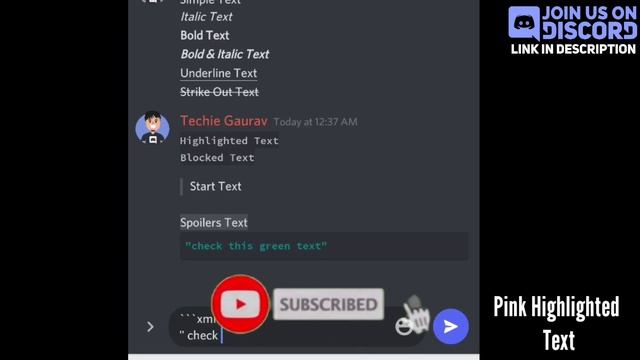 Text Fonts Style & Colour Text Discord | Techie Gaurav смотреть онлайн