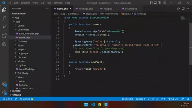 CodeIgniter 4 - How to routes a page - Part 6 смотреть онлайн