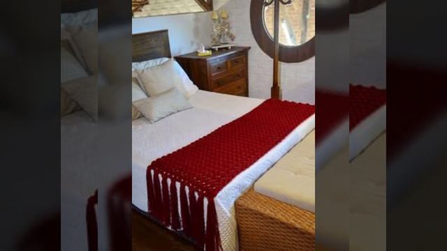 Macrame bed runner || bohemian bedroom decoration ideas || crochet bed runner design ideas смотреть онлайн