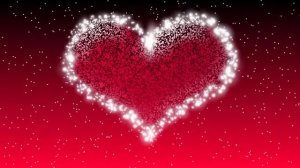 Футаж Вспышки рисуют сердце