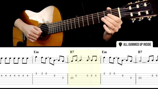 ALL GUMMED UP INSIDE Guitar Tutorial | Easy Tabs | Adventure Time смотреть онлайн