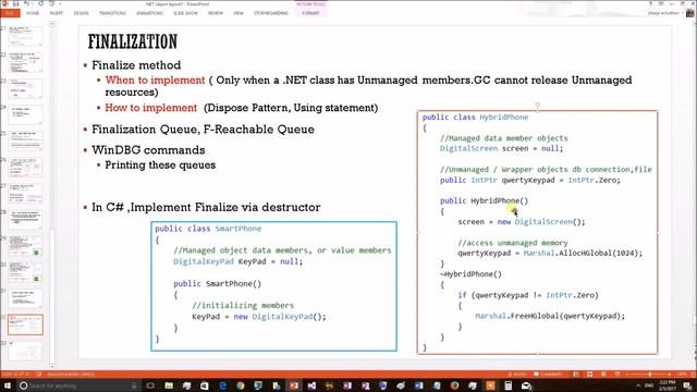 CLR topics : Explaining NET object Finalization with a WinDBG demo (Part 1) смотреть онлайн