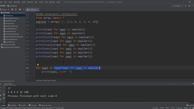 139-) (Python Kursu) - KONU - Generators (Üreteçler) (Dizilerle kullanımı ve generator mini tanıtım смотреть онлайн