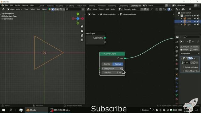Blender curve circle Geo node смотреть онлайн
