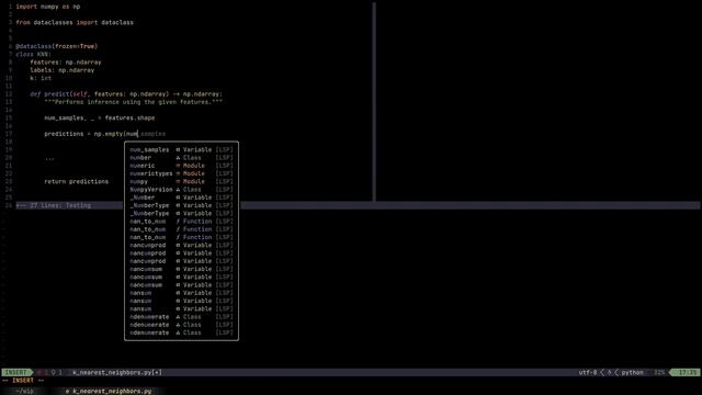 Implementing K-Nearest Neighbors (k-NN) Using NumPy смотреть онлайн