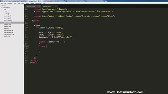 Curso de PHP - Capitulo 5, Switch Case y POST en la misma Pagina смотреть онлайн