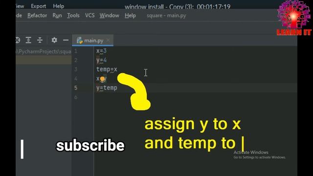 Python program to swap values of two variable//python programming//python for begginers смотреть онлайн