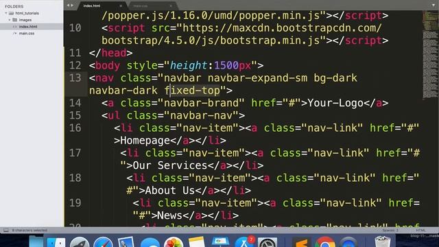 18- Bootstrap Tutorials Navbar Fixed-top/ Fixed-bottom sticky الشرح بالعربي смотреть онлайн