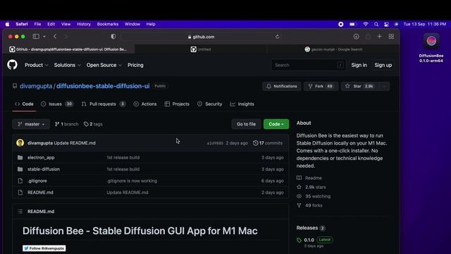 Run Stable Diffusion on Local M1 Mac using Apple Metal GPU with 1-click Installer смотреть онлайн
