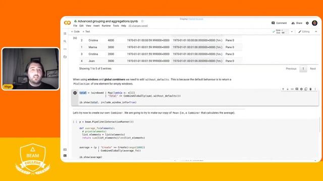 Advanced group and agreggation in Apache Beam смотреть онлайн