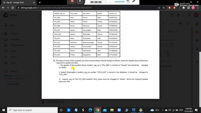Data Base Task 06 | Write an Update Query Statement | 1st Year | Java Institute | Malindu Malshan смотреть онлайн