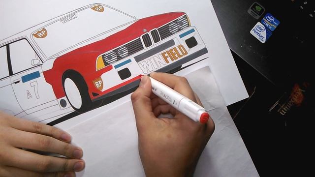 Рисуем BMW 745i E23 SA (M88) | Drawing BMW 745i E23 SA | How to draw BMW 7 Series | Drawing BMW смотреть онлайн