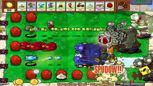 Best strategy Plants vs Zombies I PVZ1 Hack_Gatling Pea Melon-pult vs All Zombie PVZ-Video && GameT смотреть онлайн