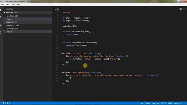 Mocha Chai Unit testing Nodejs: Part3 : Grouping смотреть онлайн