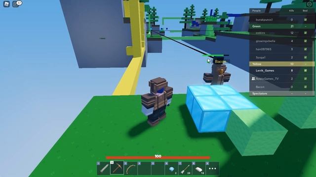 Воюем с Рубиком за кровать Roblox BedWars Кроватные войны в Роблоксе смотреть онлайн