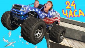 24 ЧАСА Выживаем в GTA5 на разном ТРАНСПОРТЕ в Режиме Хаоса в ГТА5