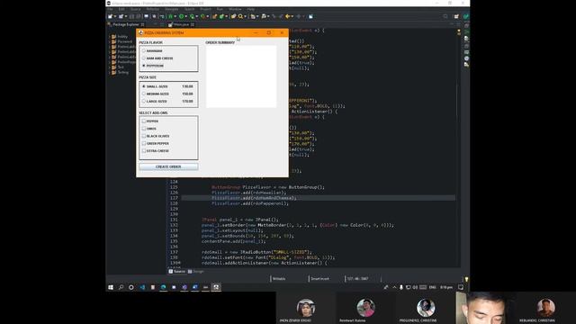 PIZZA ORDERING SYSTEM PRESENTATION//JAVA GUI ECLIPSE смотреть онлайн