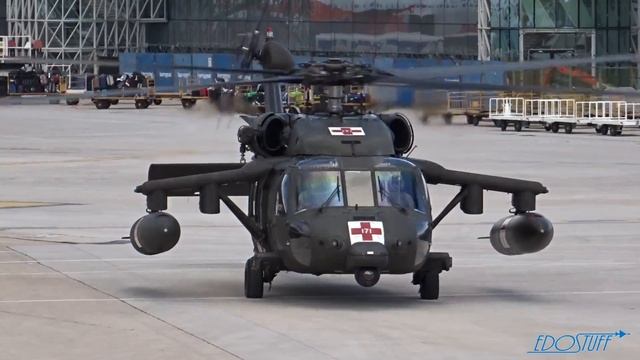 US Army Sikorsky UH-60M Blackhawks Landing At Split Airport SPU/LDSP