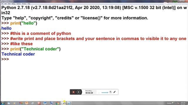 Python print and declaring variable #part 1 |PYTHON смотреть онлайн