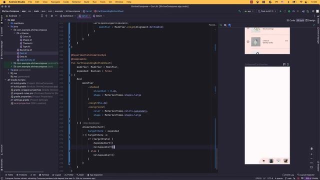 Transition setup between the collapsed and expanded Cart | Material Live Highlights смотреть онлайн