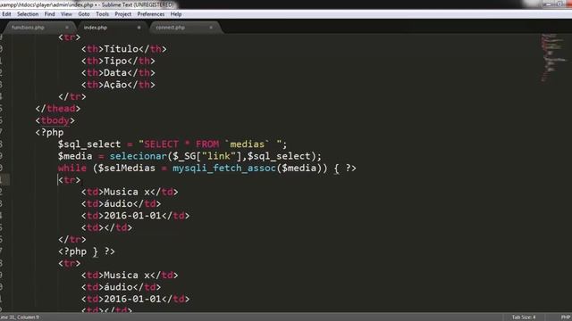PlayList com HTML 5 e PHP - Aula 8 (CRUD - SELECT) смотреть онлайн
