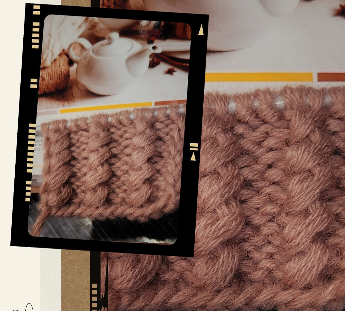 Супер объёмный узор спицами эффект 3D.mp4