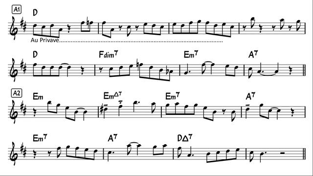 Bye Bye Blackbird - Easy Solo Example for Alto Sax