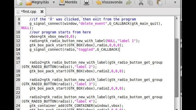 GTK+ tutorial 8 - radio button смотреть онлайн