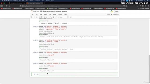 #80 - Remove Set Items in Python | Python Full Course - Beginner to Advanced [FREE] смотреть онлайн