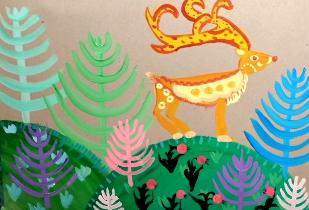 Как нарисовать сказку народов Севера "Золотые рожки" смотреть онлайн