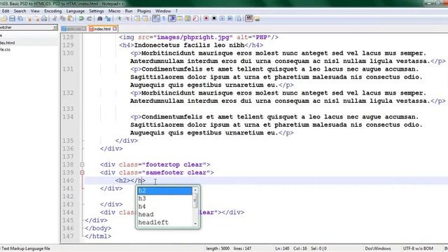 PSD to HTML/CSS Conversion (Part-03) смотреть онлайн