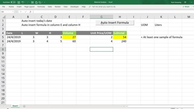 Auto Insert Formula for Next New Item using AutoFill with Excel VBA смотреть онлайн