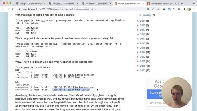 5mins of Postgres E21: Server-side backup compression with LZ4 and Zstandard in Postgres 15 смотреть онлайн