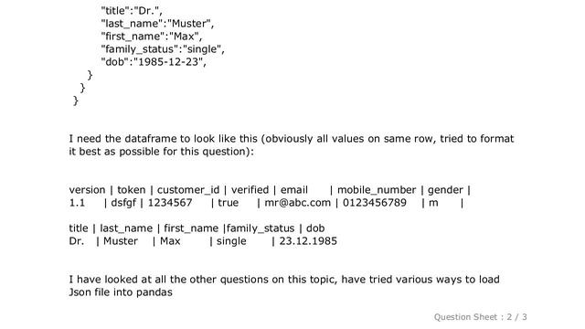 Pandas : Nested Json to pandas DataFrame with specific format смотреть онлайн