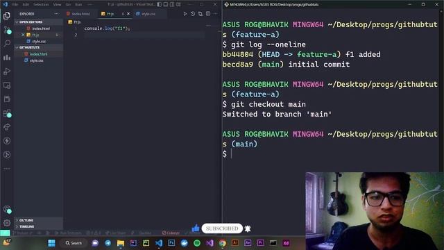 Git & GitHub Tutorial for Beginners #7 - Merging Branches | Git branch| how to use git branch смотреть онлайн