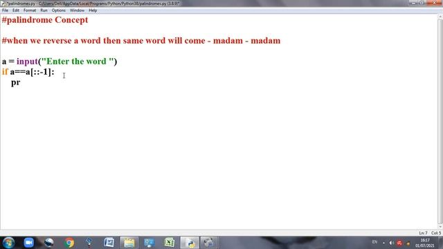 program to check palindrome in python - easiest technique смотреть онлайн