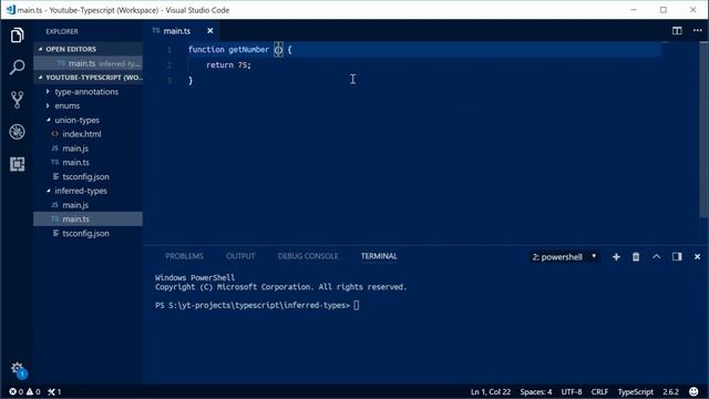Type Inference - TypeScript Programming Tutorial #4 смотреть онлайн