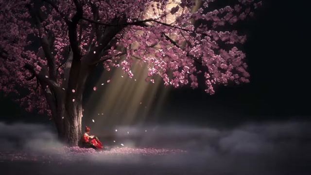 Girl under Cherry Blossom Tree (Sakura) - Background video - no copyright videos смотреть онлайн