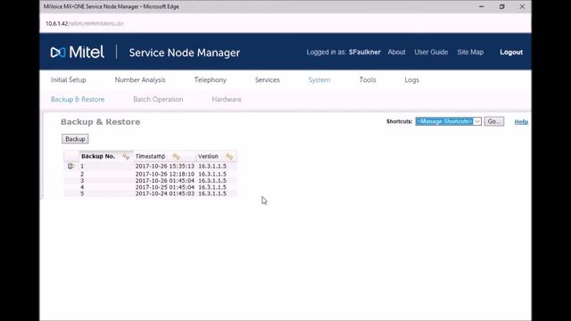 HOW2 Create a MiVoice MX ONE Manual Backup смотреть онлайн