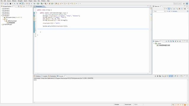 Programming in Java - Ep 7 - Arrays! смотреть онлайн