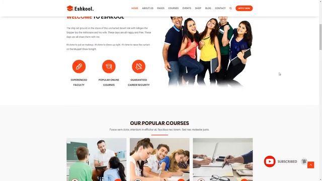 Eshkool - Education WordPress Theme смотреть онлайн