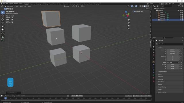 Урок 5. Копирование объектов в Blender смотреть онлайн