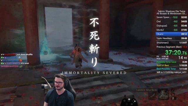 Sekiro All Bosses Speedrun In 1:12:50 [Former World Record] (Glitchless)