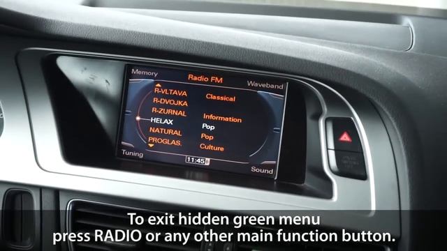 How to exit hidden menus in Audi MMI 3G (A1 A3 A4 A5 A6 A7 A8 Q3 Q5 Q7) смотреть онлайн