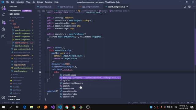 Build a Search App using Angular 8 and RxJs #2 ( Search Service ) смотреть онлайн