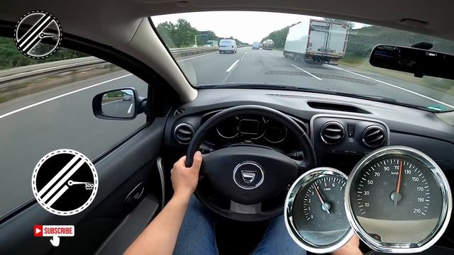 Dacia Logan 2 MCV 0.9 TCe 90 PS Top Speed Drive On German Autobahn No Speed Limit смотреть онлайн
