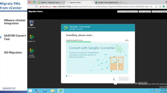 Sangfor HCI QSV - Migrate VMs from vCenter (5.8.3) смотреть онлайн