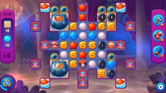 Как пройти уровень 3346, в игре Аквариум. Fishdom.