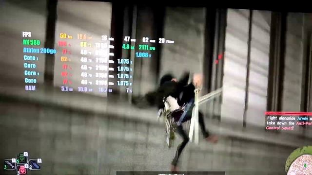 Athlon 200ge + RX 580 AOT Final Battle Game Test 2021 смотреть онлайн